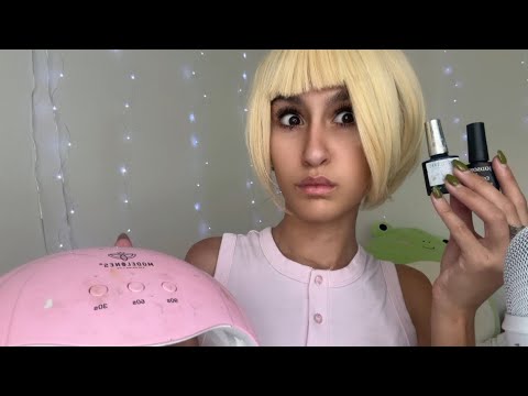 ASMR| Karen does YOUR nails?? *she’s spilling the tea*😳