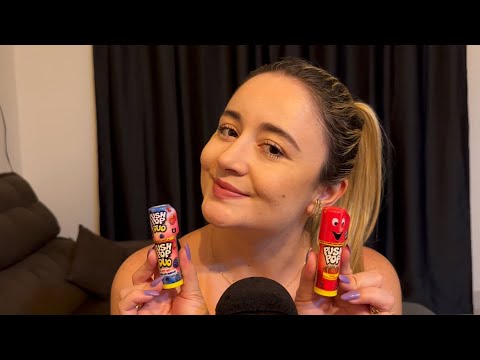 ASMR: PIRULITOS PUSH POP (SONS DE BOCA PERTINHO DO SEU OUVIDO)