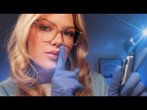 ASMR Inaudible in Your Ears Otoscope Exam | Up Close Ear to Ear Unintelligible Whispers, Binaural