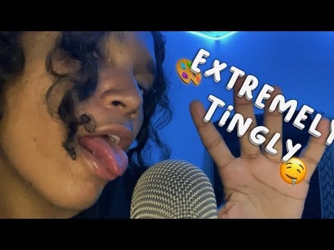 ASMR Mouth Sounds Fast and Agressive Spit painting 🎨 Hand Movements and Hand Sounds