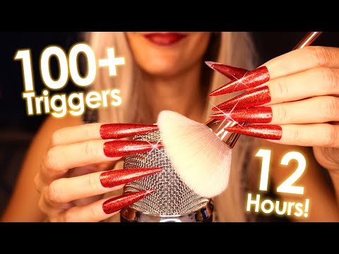 ASMR SLEEP 😴 12 Hours 10+ Triggers (No Talking)