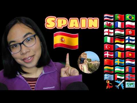 ASMR SPAIN IN DIFFERENT LANGUAGES (Breathy Whispers, Stuttering, Ear to Ear) 🇪🇸💃 [33 Languages]