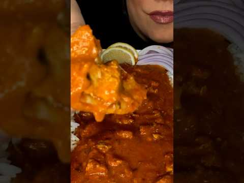 Eating Butter Chicken #asmr #indianfood #shortsindia