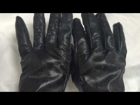 LEATHERETTE GLOVES 👉  Dirty ❤ Vaseline Massage [[ASMR]]