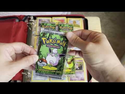 ASMR - My 90's Pokémon Card Collection (plastic noises, flip through, color commentary)