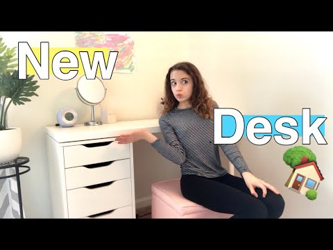 New Desk + organizing my room| ikea desk|