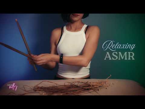 Dry Flowers, Drumstick & Vase ASMR | Relaxing Rustling & Tapping (No Talking)