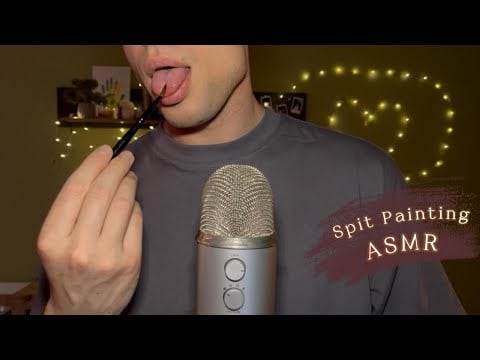 ASMR | Spit Painting You with a Brush 🎨 (mouth sounds, personal attention, whispering)