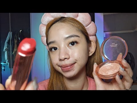 ASMR doing your winter make up ❄️☃️ (semi layered sound)