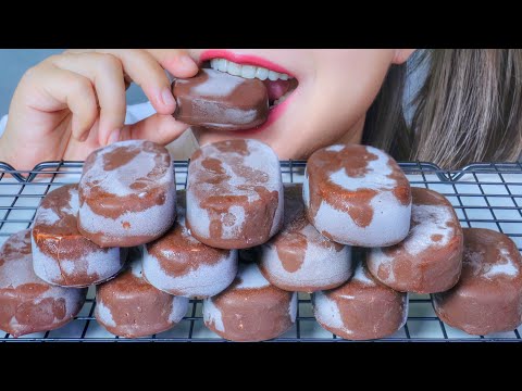 ASMR EATING CHOCOLATE ICE CREAM EATING SOUNDS | LINH-ASMR