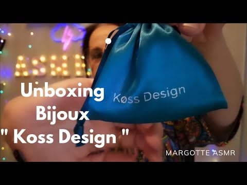 Unboxing, bijoux " Koss Design " code promo  en barre de description.