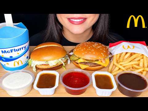 MCDONALD’S QUARTER POUNDER, GRILLED CHICKEN SANDWICH & FRIES | ASMR MUKBANG (NO TALKING)