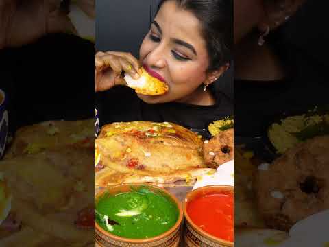 ASMR Eating Masala Dosa,Ghee Egg Dosa,Uthappam,Roast,Sambar,Idli Vada South Indian Food ASMR Eating