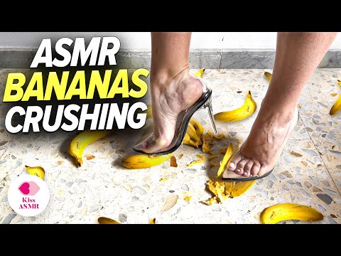 ASMR | Crushing Bananas with High Heels 4K