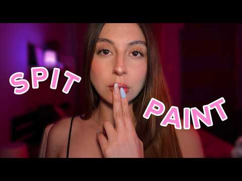 ASMR / SPIT PAINTING INTENSO + MOUTH SOUNDS 💦 ( Roleplay )