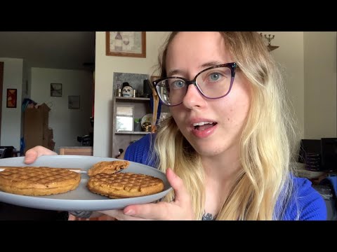 Pumpkin Spice Waffles Mukbang ASMR