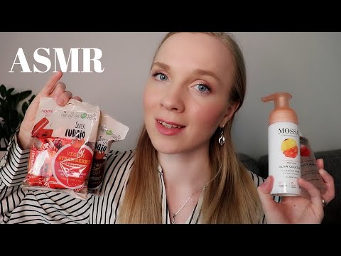 ASMR SUOMI Ostosten Esittely (Terveellinen Ruoka &Kosmetiikka) 🍫🥜ASMR UNBOXING Show &Tell