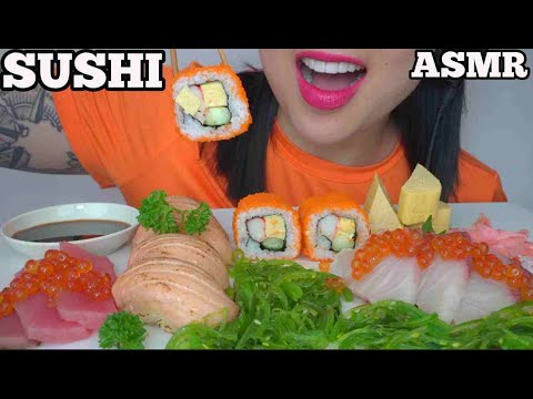 ASMR SUSHI (EATING SOUNDS) NO TALKING | SAS-ASMR