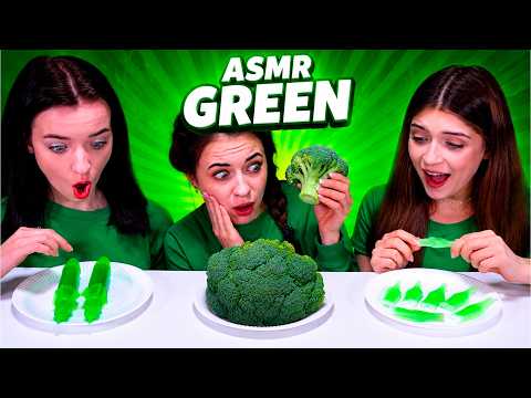 ASMR Green Food, Purple Food Challenge Compilation