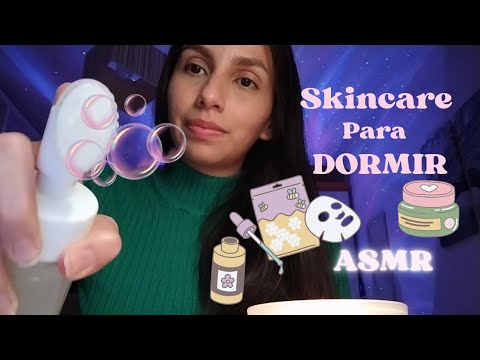 ASMR te limpio la carita 🧼 | rutina de SKINCARE para dormir y relajarse