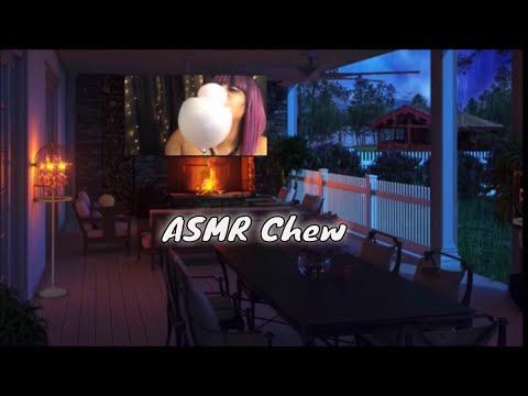 Join Me For ASMR Gum Blowing Big Bubbles + Bubbles Into Bubbles + Rain Storm