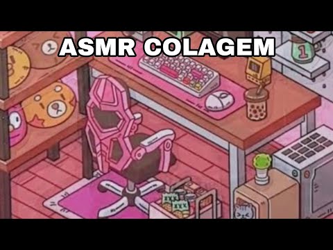 ASMR-COLAGEM MY STCKER ROOM #asmr #arrepios #sonsdeboca #relax