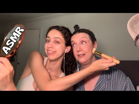 ASMR Doing My Mums Makeup