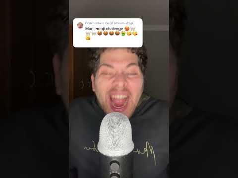 ASMR EMOJI CHALLENGE 🥵🦷🤬🤮😘 #asmr #asmrfrançais #emojichallenge #shorts