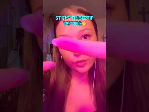 sticky fingertip tapping✋(full video is up on my yt!) #asmrsounds #tapping #stickysounds #fypage
