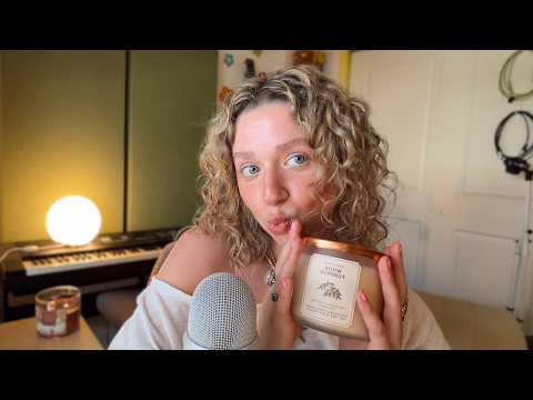 ASMR | cozy fall candle haul🍁🕯️ (tapping & close whispers)