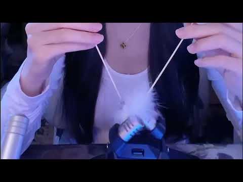 12 Triggers Ear Cleaning ASMR: Feather, Cotton Swabs, Puff & Heartbeat / 2Hr (No Talking)