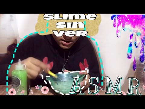 ASMR HACIENDO SLIME SIN VER EN ESPAÑOL!!!!!!!