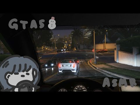 【ASMR】 雪の日のGTA5お散歩。【グラセフ５/Whispering Gameplay 】