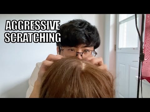 Fast and Aggressive Scalp Scratching/Massage Until Your Scalp Bleeds