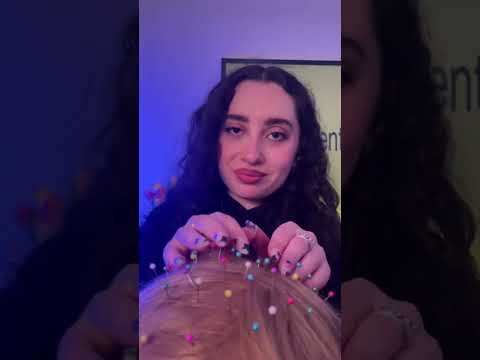 ASMR - SCALP CHECK PIN TRIGGER 💆🏻‍♀️💆🏻  #asmr  #scalping  #shorts