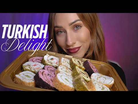 ASMR | Eating Turkish Delight 🍡 *Mukbang* (Up-Close, Sticky Eating Sounds)