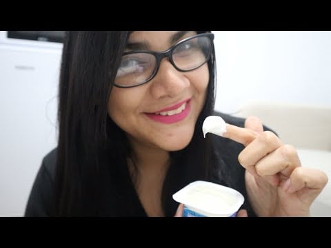 ASMR comiendo yogurt con el dedo 🫶