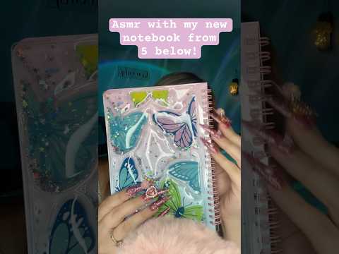 Asmr with my new butterfly notebook 🦋 #asmrlongnails #tappingandscratching #asmr