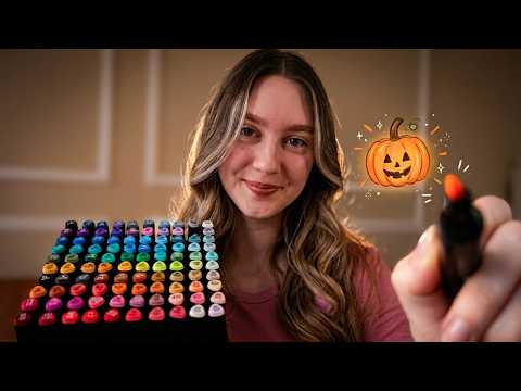 ASMR Drawing on Your Face 🎨🎃 | Relaxing Personal Attention