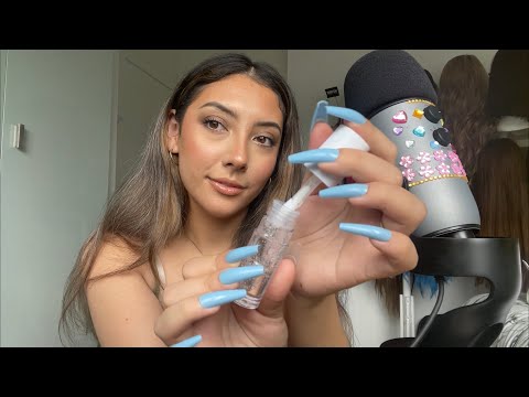 ASMR Random triggers 💓✨ ~hair brushing,  tapping on wood, glass, metal, plastic~ | Whispered