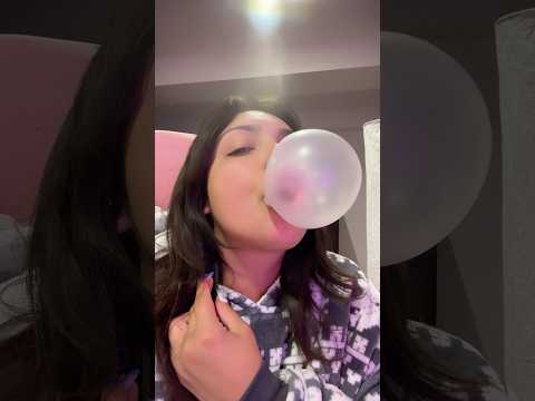 BUBBLE GUM ASMR | blowing huge bubble gum tricks #bubble #bubblegum