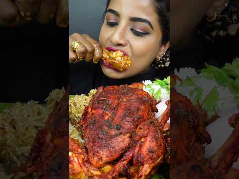 ASMR Eating Spicy Whole Chicken Curry,Tandoori Chicken Curry,Rice,Salad Big Bites ASMR Eating Video