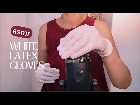 🎧 ASMR  White Latex Gloves Tingles  & Fluffy Mic Sounds (No Talking)