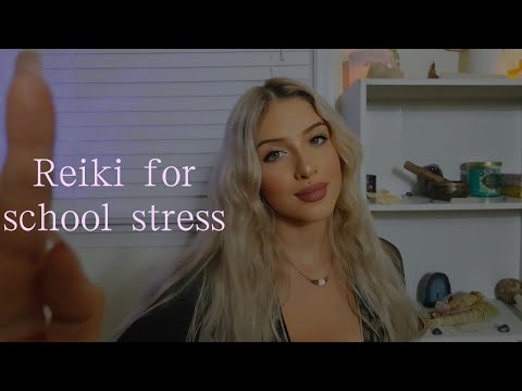 ASMR Reiki motivation for school/college 🦋 🩵 (rebalance your energy, affirmations)