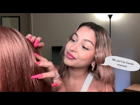 ASMR Toxic friend checks your hair for Lice! 🫣🪮