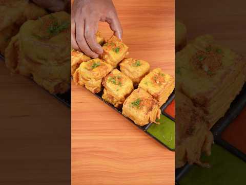 🔥 ASMR Mini Bread Pakora 🍞 | Crispy & Bite Size | Satisfying Frying Sounds #shorts #asmr