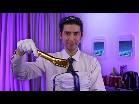 ASMR First Class Flight Attendant