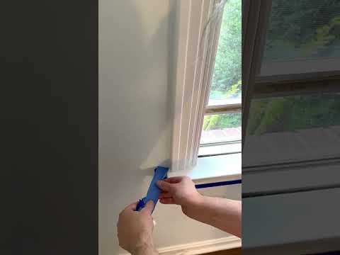 Removing Painters Tape from Freshly Painted Window #asmr