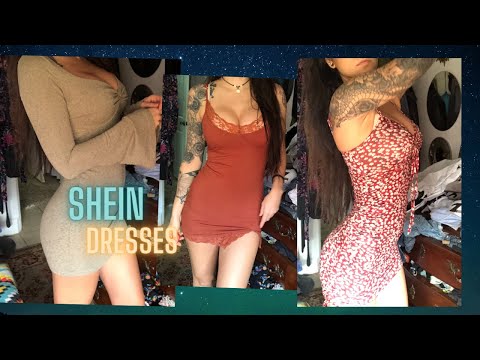 Asmr SHEIN dress try-on Haul winter 2022 soft spoken, Crinkling, chit chat