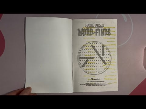 ASMR Flipping Through My Finished Word-Finds Book (No Talking)